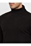 Regular Fit Black Turtle Neck Pullover - 4