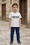 Boy's Linen Trench Coat Shirt T-Shirt Pants Set Tkm7588 - 4