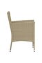 Garden Dining Chairs 2 pcs Poly Rattan Beige - 4