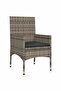 4 Piece Garden Lounge Set with Cushions Grey Poly Rattan - 7