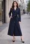 Trench Coat with Pearl Embroidery and Stone Details on the Back