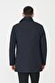 Navy Blue Quilted Inner Y Vest Set Ş Puffer Detailed Coat - 6