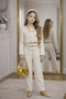 Girls' Festival Tweed Fabric Jacket, Pants, Bag Crown, Necklace, Belt - 2