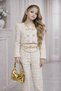 Girls' Festival Tweed Fabric Jacket, Pants, Bag Crown, Necklace, Belt - 4