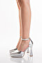 Women's Pointed Toe Platform Heeled Stylish Shoes - 2