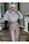 Denim Pants - Brown - Women's Modest Pants Premium Fabric Comfortable Fit - 3