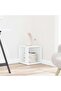 Side Table White 33x33x34.5 cm Engineered Wood