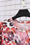 Women's Plus Size Lycra Crew Neck Patterned Short Sleeve Mom T-Shirt Combed Cotton Blouse - 6