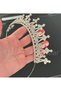 Luxury Zircon Crystal Stone Queen Princess Model High-Topped Bridal Engagement Henna Head Crown Metal Crown - 2