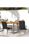 Garden Chairs 2 pcs Steel and Textilene Black