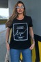 Written Crystal Stone Large Size Crew Neck Cotton Stylish Women's Blouse Short Sleeve T-Shirt T-Shirt - 7