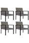 Garden Dining Chairs 4 pcs Poly Rattan Grey