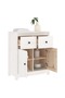 Sideboard White 70x35x80 cm Solid Wood Pine - 2
