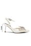 Women's Pointed Toe Ankle-Tie Thin-Heeled Rhinestone Bow Formal Shoes 4200 - 2