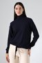 Long Sleeve Drawstring Turtleneck Knitwear Sweater Relaxed Fit Casual Stylish Women's Sweater - 2