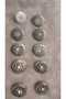 Ǝe Bronz Plated Stone Button 18 Size 14 mm 10 Pieces
