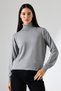 Long Sleeve Drawstring Turtleneck Knitwear Sweater Relaxed Fit Casual Stylish Women's Sweater