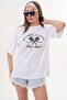 Women's Print Detailed Oversized T-Shirt 260157 - 4
