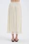 Women's Pleated Detailed Inside a Lined Design Long Skirt - 2