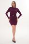 Women's Waist Buckle Detail Modal Dress 260322 - - 3