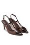 Women's High Heels Buckled Pointed Toe Open Back Mesh Evening Dress Shoes 17235