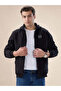 Solid Brand Logo Hooded Zipper Regular Fit Black Sweatshirt - 6