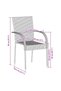 Dining Chair | Set of 2 | Black | PE rattan and powder-coated steel - 3