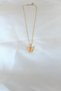 Gold Plated Yellow Color Pearlescent Butterfly Necklace - 2
