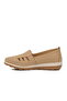 Beige Genuine Leather Anatomical Women's Casual Shoes - 2