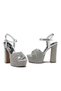 High Heeled Women's Ankle-Tie Stone Embellished Crossed Evening Dress Platform Shoes 22010 - 5