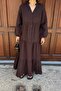 Women's Summer Lined Maxi Muslin Woven Dress - 6