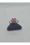 Pink Cherry Model Steel Children's Ring with Enamel Embroidery, Yellow Gold Color Plated, Adjustable Size - 8