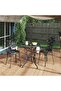 3 Piece Bistro Set Cast Aluminium Black
