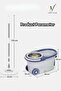 Viewstar Spin Mop Set with Wheels – Stainless Steel Handle, 2 Microfiber Heads, 7 Brushes, 6L Bucke - 4