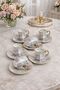 Basamak Gold Embellished 6-Piece Coffee Cup Set - 2