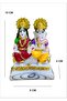 Divine Design Laxmi Ganesh Marble Dust Idol – A Harmonious Blend of Prosperity and Wisdom- 10cm height - 2