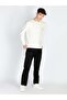 Cut & Sew Regular Fit Lightweight White Sweatshirt - 5