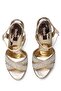 High Heeled Women's Ankle-Tie Stone Embellished Crossed Evening Dress Platform Shoes 22010 - 6