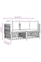 2 Piece Garden Lounge Set with Cushions White Steel - 3