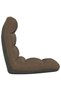 Scaun de podea pliabil, maro, material textil - 4