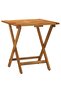 3 Piece Folding Bistro Set with Cushions Solid Wood Acacia - 2