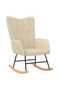 Scaun balansoar, crem, material textil