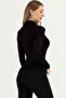 Women's Black Viscose Long Sleeve Turtleneck Badi - 3