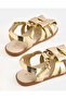 Infant Girls Gold Bow Sandals - 4