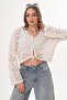 Women's Lace-Up Patterned Knitted Cardigan 260460 - 265267