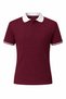 Men's Claret Red Regular Fit Fine Textured Short Sleeve K Sleeve Detail Polo Neck T-Shirt - 3