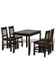 Dining Set 5 Pieces Pine Wood Brown - 5