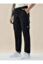 Solid Black Athleisure Cargo Pants - 2