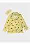 Suitable for Girls and Mother Milan Fabric Yellow Lemon Pattern Sleep Band Shirt Collar Buttoned Long Sleeve Pajama Set - 6