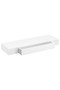 White MDF Floating Wall Display Shelf 1 Drawer Book/DVD Storage - 6
